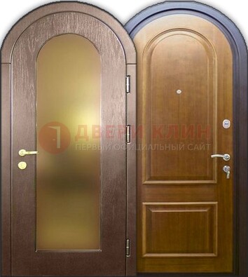Металлическая арочная дверь ДА-12 в банк в Мурино