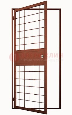 Коричневая металлическая бронированная дверь ДБ-6 в Мурино