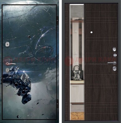 Железная дверь с фотопечатью космической фантастики ДФ-51 в Мурино