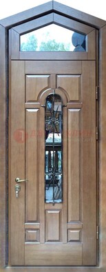 Железная дверь Винорит с фрамугой для частного дома ДФГ-34 в Мурино