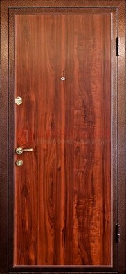 Коричневая входная дверь с ламинатом ДЛ-19 в Мурино