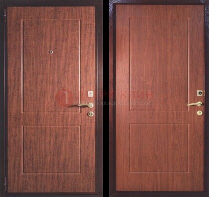 Фрезированная металлическая дверь с МДФ ДМ-182 в Мурино