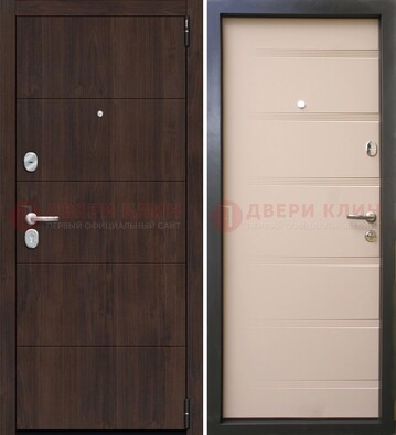 Темная стальная дверь c филенчататыми МДФ ДМ-234 в Мурино