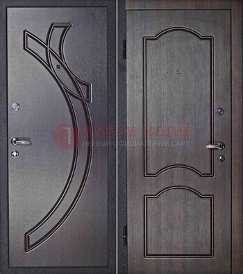 Уличная темная металлическая дверь с МДФ ДМ-24 в Мурино