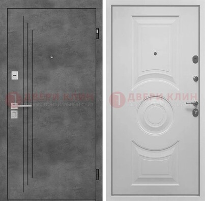 Металлическая коричневая дверь с МДФ Махагон внутри ДМ-287 в Мурино