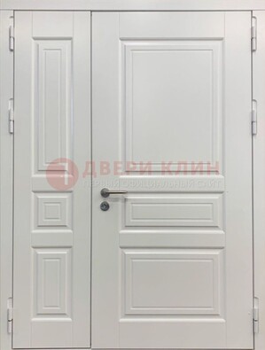 Полуторная светлая металлическая дверь с МДФ ДМ-336 в Мурино
