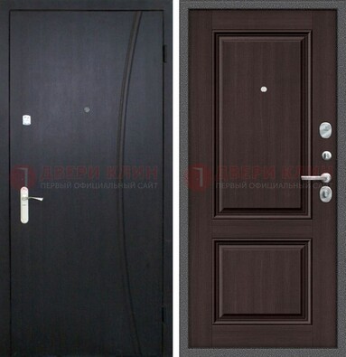 Темная стальная дверь с МДФ панелями ДМ-362 в Мурино