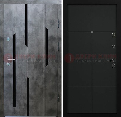 Стальная дверь с МДФ в темном цвете ДМ-415 в Мурино