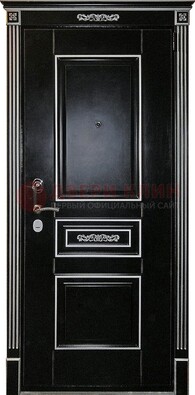 Чёрная дверь с МДФ ДМ-521 в Мурино