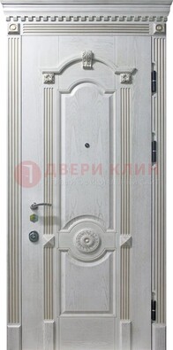 Белая дверь с МДФ ДМ-525 в Мурино