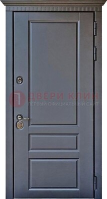 Тёмная входная дверь для коттеджа с МДФ ДМ-528 в Мурино