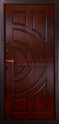 Темная стальная дверь с МДФ ДМ-58 в Мурино