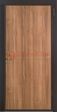 Железная дверь с МДФ с рисунком ДМ-91 в дом из бревна в Мурино