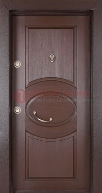 Железная дверь с массивом дуба в стиле классика ДМД-55 в Мурино