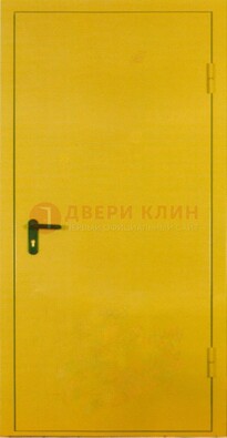 Желтая железная дверь с нитроэмалью ДН-5 в Мурино