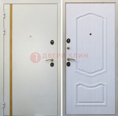 Белая входная дверь с порошковым напылением ДП-136 в Мурино