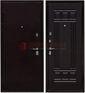 Темная стальная дверь с порошковым напылением ДП-140 в Мурино