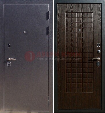 Серая металлическая дверь с порошковым напылением ДП-153 в Мурино