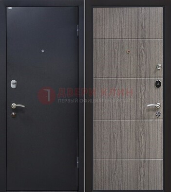 Черная входная дверь с порошковым напылением ДП-189 в Мурино
