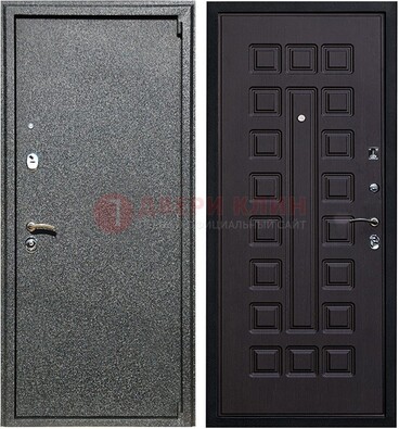 Черная стальная дверь с порошковым покрытием ДП-196 в Омске