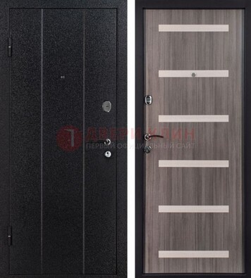 Черная стальная дверь с порошковым окрасом ДП-199 в Мурино