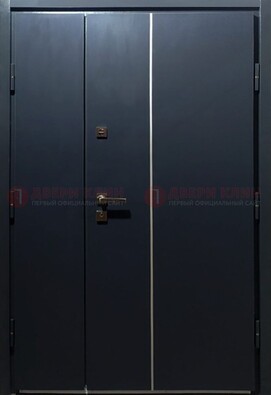 Темная металлическая дверь с порошковым покрытием ДП-220 в Апрелевке