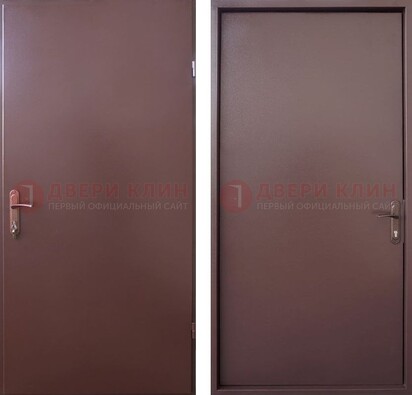 Коричневая железная дверь с порошковым покрытием и МДФ ДП-252 в Мурино