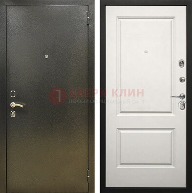 Металлическая темная дверь с порошковым напылением и классической МДФ ДП-298 в Мурино