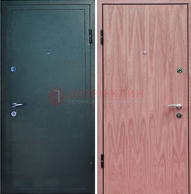 Черная входная дверь с порошковым покрытием ДП-32 в Мурино