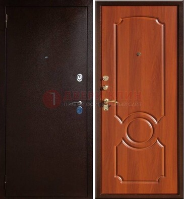 Темная железная дверь с порошковым напылением ДП-46 в Мурино