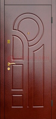 Красная металлическая дверь с порошковым окрасом ДП-57 в Мурино