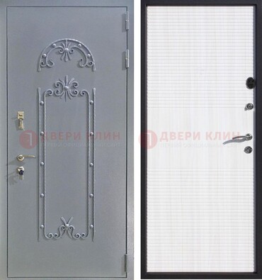 Черная входная дверь с порошковым покрытием ДП-67 в Мурино
