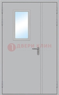 Белая входная противопожарная дверь со стеклянной вставкой ДПП-10 в Ставрополе