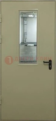 Светлая противопожарная дверь со стеклом ДПП-19 в Мурино