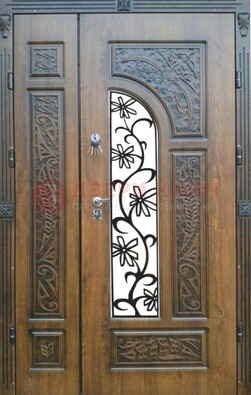 Морозостойкая металлическая парадная дверь ДПР-12 в Мурино