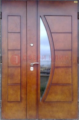 Офисная стальная парадная дверь со вставками из стекла ДПР-13 в Мурино