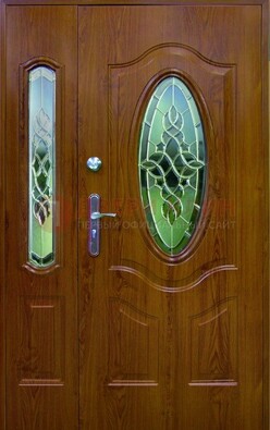 Парадная дверь со стеклянными вставками ДПР-73 для дома в Мурино
