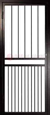 Коричневая одностворчатая железная решетчатая дверь ДР-24 в Мурино