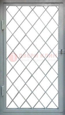 Серая стальная решетчатая дверь ДР-3 в Мурино