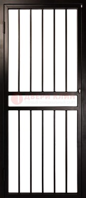 Темная стальная решетчатая дверь для дома ДР-45 в Мурино
