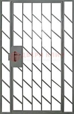 Металлическая решетчатая дверь с фрамугами ДР-48 в Мурино