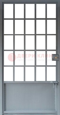 Металлическая решетчатая дверь в сером цвете ДР-7 в Мурино