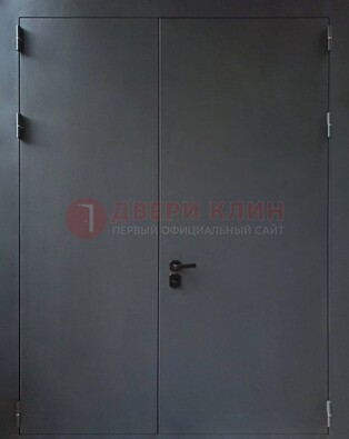 Черная распашная тамбурная дверь Порошок ДТМ-46 в Мурино