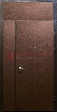 Тамбурная дверь с верхней фрамугой с винилискожей ДТМ-7 в Мурино