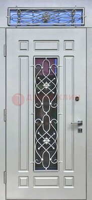 Темная железная дверь с виноритом ДВТ-12 в Костроме