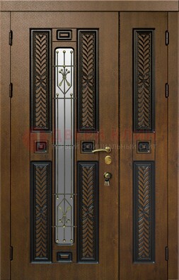 Полуторная входная дверь с виноритом ДВТ-169 в Мурино