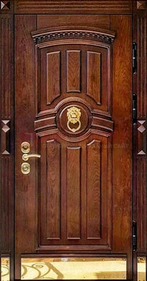 Входная дверь с виноритом в коричневом цвете ДВТ-236 в Мурино