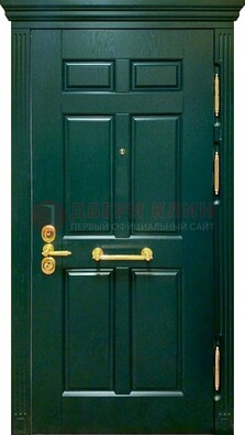 Классическая зеленая дверь с виноритом на улицу ДВТ-248 в Мурино