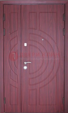 Красная железная дверь с виноритом ДВТ-3 в Мурино