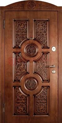 Коричневая входная дверь с виноритом ДВТ-41 в Мурино
